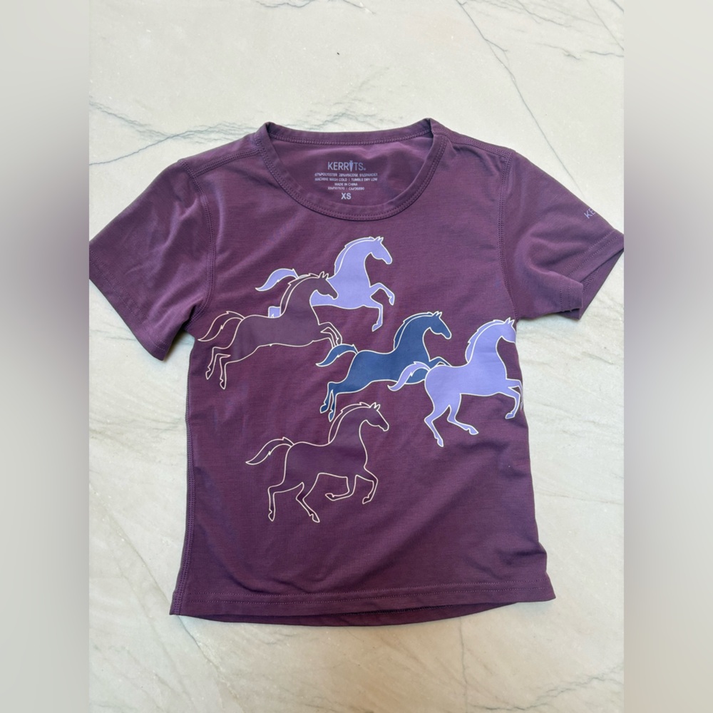 Kerrits Kids Playful Ponies Tee, purple - Picture 2 of 4